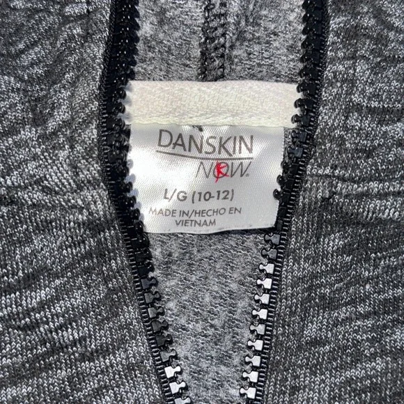 Danskin Now Girls Cheer Pullover Hoodie Gray Girls Large 10-12 - Picture 2 of 3